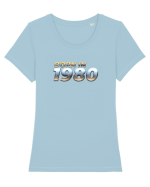 Born in 1980 Tricou mânecă scurtă guler larg fitted Damă Expresser