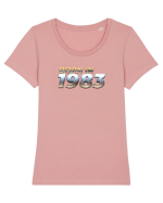 Born in 1983 Tricou mânecă scurtă guler larg fitted Damă Expresser