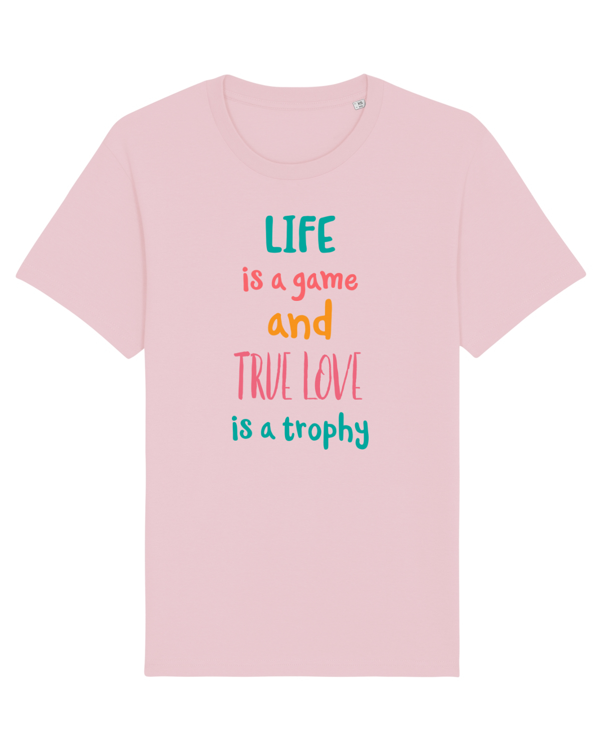 Tricou mânecă scurtă Unisex Rocker Cotton Pink