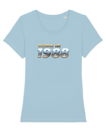 Born in 1988 Tricou mânecă scurtă guler larg fitted Damă Expresser