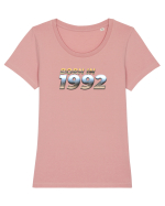 Born in 1992 Tricou mânecă scurtă guler larg fitted Damă Expresser