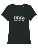 Born in 1998 Tricou mânecă scurtă guler larg fitted Damă Expresser