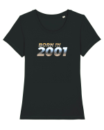 Born in 2001 Tricou mânecă scurtă guler larg fitted Damă Expresser