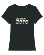 Born in 2016 Tricou mânecă scurtă guler larg fitted Damă Expresser