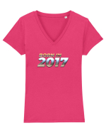 Born in 2017 Tricou mânecă scurtă guler V Damă Evoker