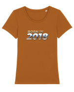 Born in 2018 Tricou mânecă scurtă guler larg fitted Damă Expresser