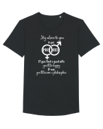 Fericit sau filozof Tricou mânecă scurtă guler larg Bărbat Skater