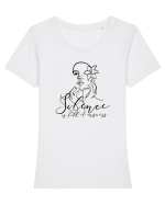 Silence is full of answers Tricou mânecă scurtă guler larg fitted Damă Expresser