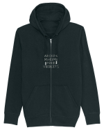 Rune Font Alb Hanorac cu fermoar Unisex Connector