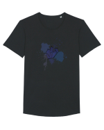 Cristal Indigo Tricou mânecă scurtă guler larg Bărbat Skater