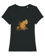Cristal Oranj Tricou mânecă scurtă guler larg fitted Damă Expresser