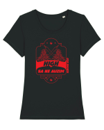 High sa ne auzim Tricou mânecă scurtă guler larg fitted Damă Expresser