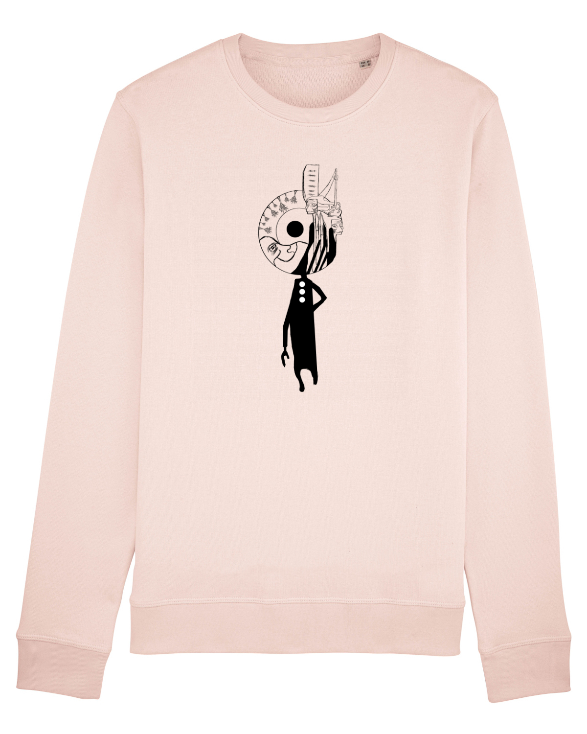Bluză mânecă lungă Unisex Rise Candy Pink