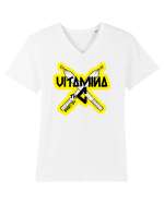 Vitamina thC Tricou mânecă scurtă guler V Bărbat Presenter
