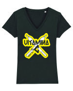 Vitamina thC Tricou mânecă scurtă guler V Damă Evoker