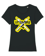 Vitamina thC Tricou mânecă scurtă guler larg fitted Damă Expresser
