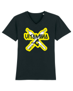 Vitamina thC Tricou mânecă scurtă guler V Bărbat Presenter