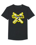 Vitamina thC Tricou mânecă scurtă guler larg Bărbat Skater