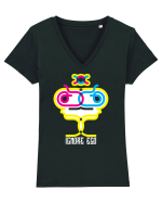 Enli Gh. Nment Tricou mânecă scurtă guler V Damă Evoker