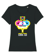 Enli Gh. Nment Tricou mânecă scurtă guler larg fitted Damă Expresser