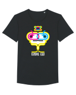 Enli Gh. Nment Tricou mânecă scurtă guler larg Bărbat Skater