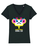 Miss Tricou mânecă scurtă guler V Damă Evoker