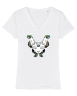 OctoKitty Tricou mânecă scurtă guler V Damă Evoker