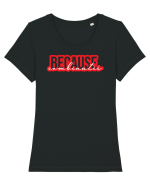 Because Combinatii Tricou mânecă scurtă guler larg fitted Damă Expresser