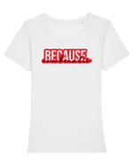 Because Combinatii Tricou mânecă scurtă guler larg fitted Damă Expresser