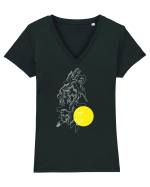 Soare Tricou mânecă scurtă guler V Damă Evoker