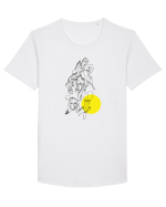 Soare Tricou mânecă scurtă guler larg Bărbat Skater