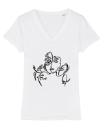Adâncit în gânduri Tricou mânecă scurtă guler V Damă Evoker