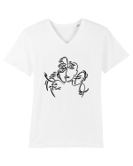 Adâncit în gânduri Tricou mânecă scurtă guler V Bărbat Presenter