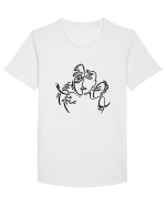 Adâncit în gânduri Tricou mânecă scurtă guler larg Bărbat Skater