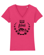 Fara Stres Tricou mânecă scurtă guler V Damă Evoker