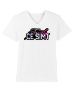 Fuck ce simt Tricou mânecă scurtă guler V Bărbat Presenter