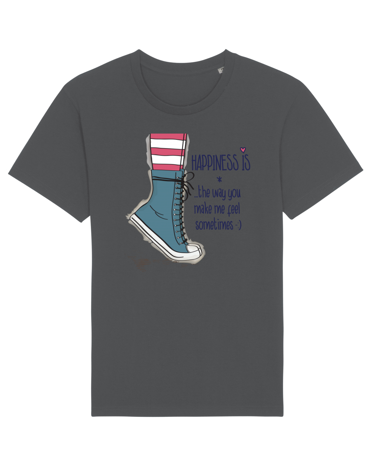 Tricou mânecă scurtă Unisex Rocker Anthracite