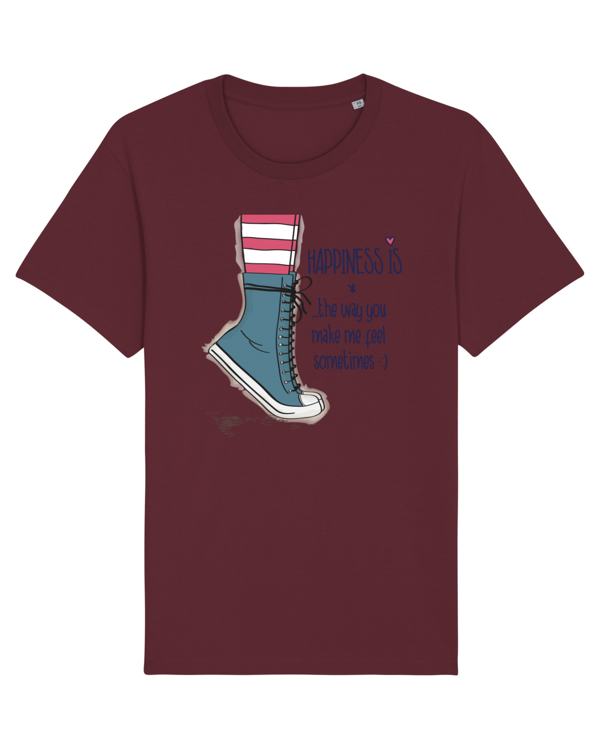 Tricou mânecă scurtă Unisex Rocker Burgundy