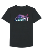Fuck ce simt Tricou mânecă scurtă guler larg Bărbat Skater