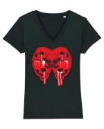 Skull Tricou mânecă scurtă guler V Damă Evoker