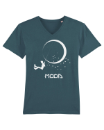 Dus-întors spre Lună – tricou pentru visători Tricou mânecă scurtă guler V Bărbat Presenter