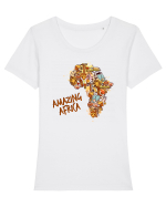 Amazing Africa Tricou mânecă scurtă guler larg fitted Damă Expresser