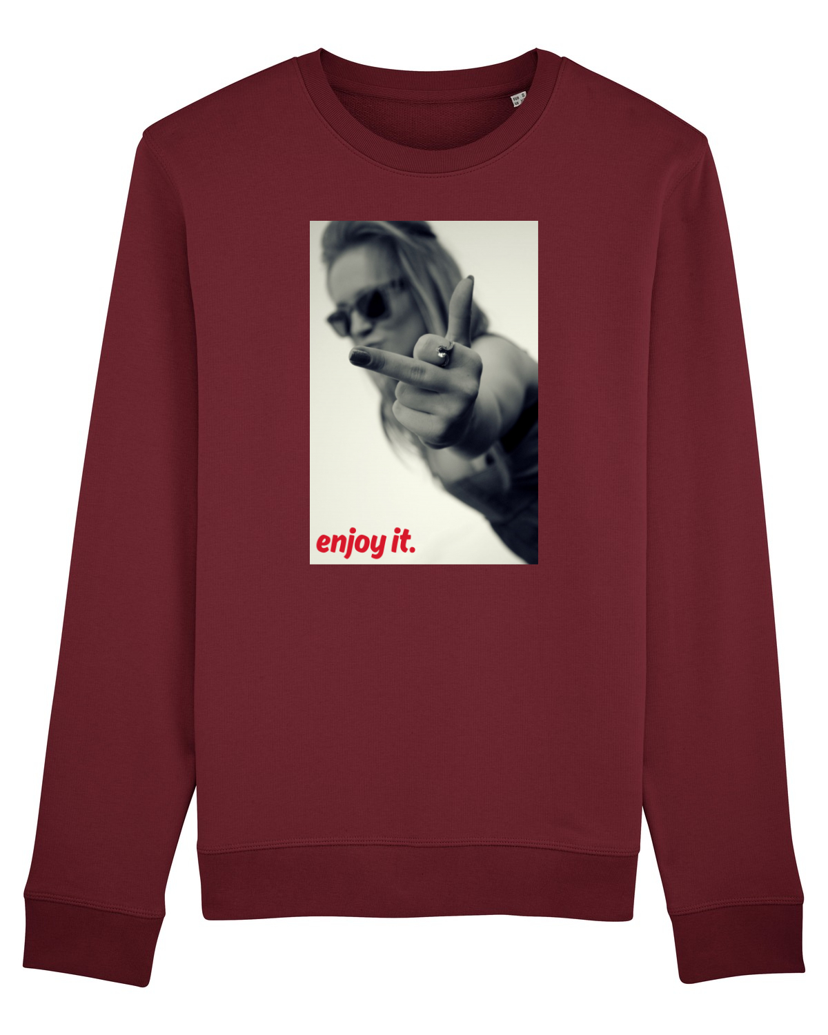 Bluză mânecă lungă Unisex Rise Burgundy