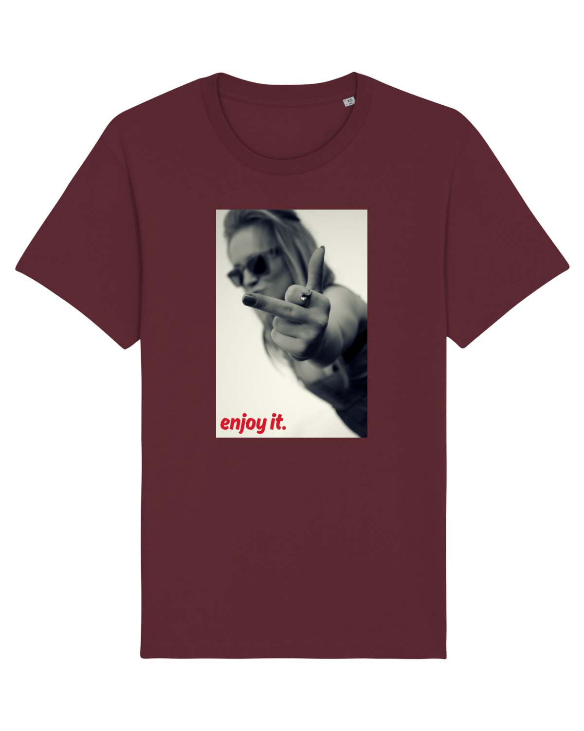 Tricou mânecă scurtă Unisex Rocker Burgundy