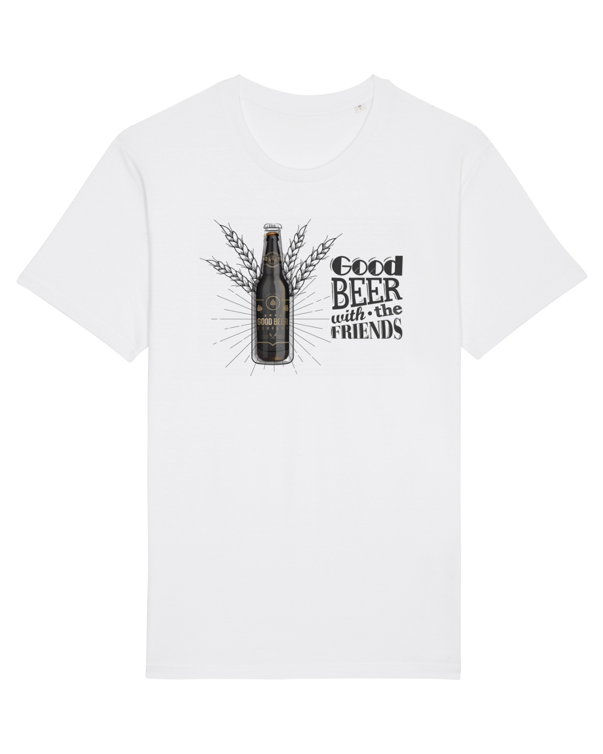 Tricou mânecă scurtă Unisex Rocker White