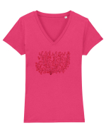 Natura Rosie Tricou mânecă scurtă guler V Damă Evoker