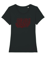 Natura Rosie Tricou mânecă scurtă guler larg fitted Damă Expresser