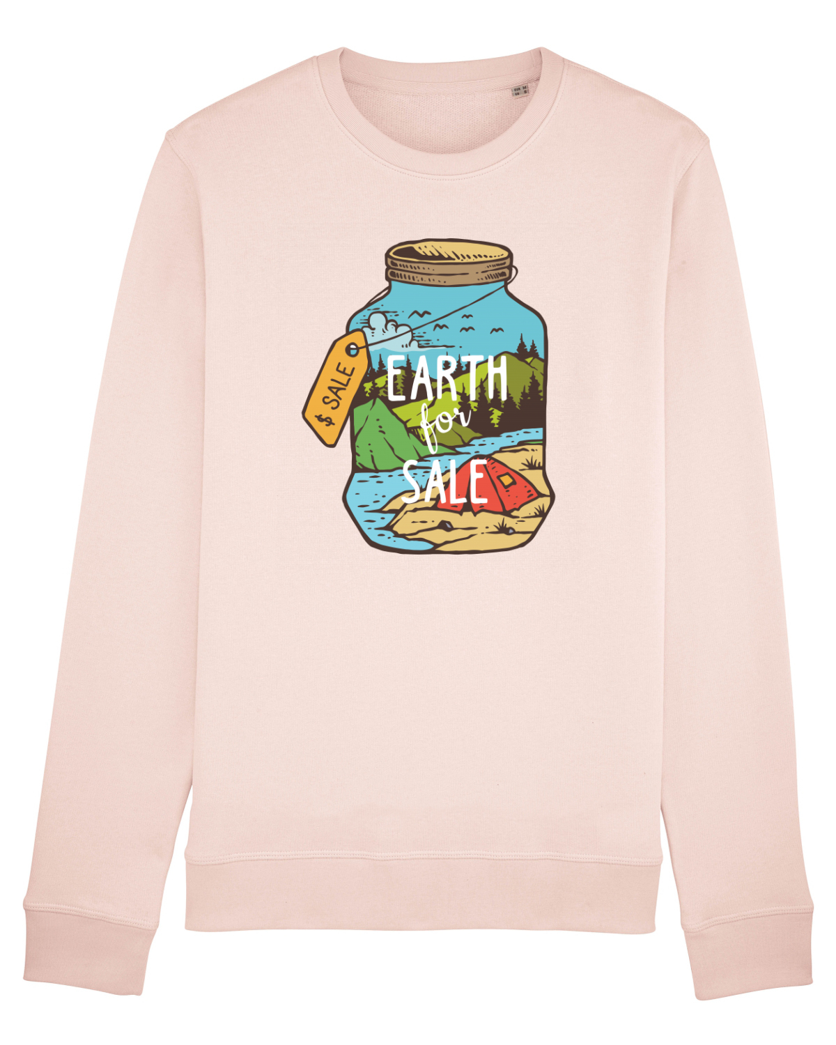 Bluză mânecă lungă Unisex Rise Candy Pink