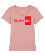 Enjoy life Tricou mânecă scurtă guler larg fitted Damă Expresser