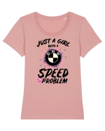 BMW Girl Tricou mânecă scurtă guler larg fitted Damă Expresser